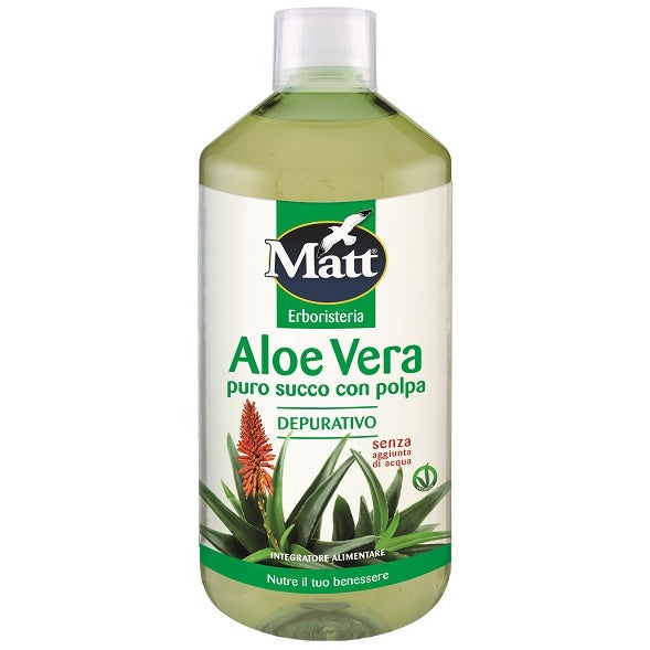 Matt Erboristeria Aloe Vera Puro Succo Con Polpa 1 Litro-2