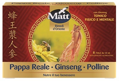 Matt Rimedi d'Oriente Pappa Reale Ginseng E Polline 8 Fiale-2