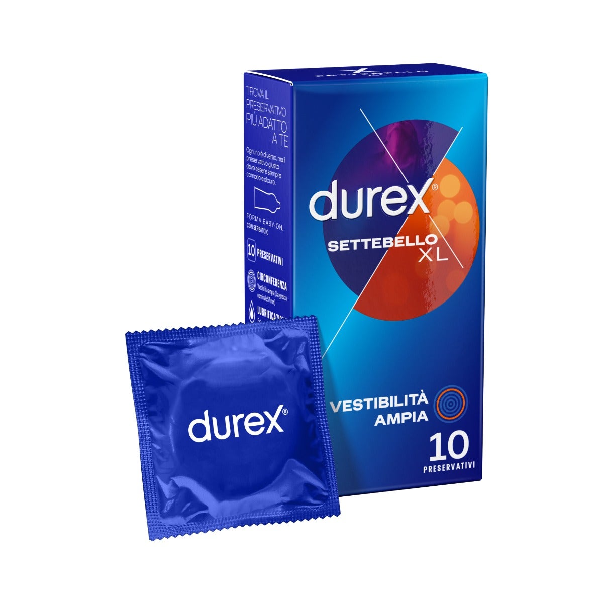 Durex Settebello Vestibilità Ampia XL 10 Preservativi-3