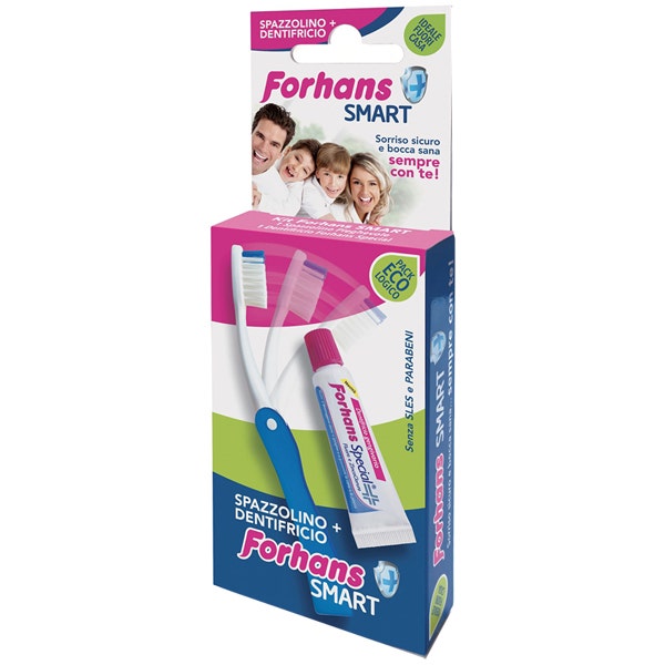 Forhans Smart Kit Igiene Orale Spazzolino Pieghevole + Dentifricio 12,5ml  - 2