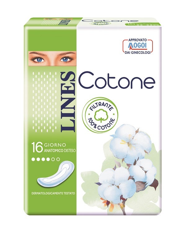 Lines Cotone 16 Assorbenti Sottili Giorno Anatomici Distesi-2