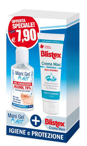 Blistex Crema Mani 75ml + Mani Gel Act Gel Igienizzante 80ml-1