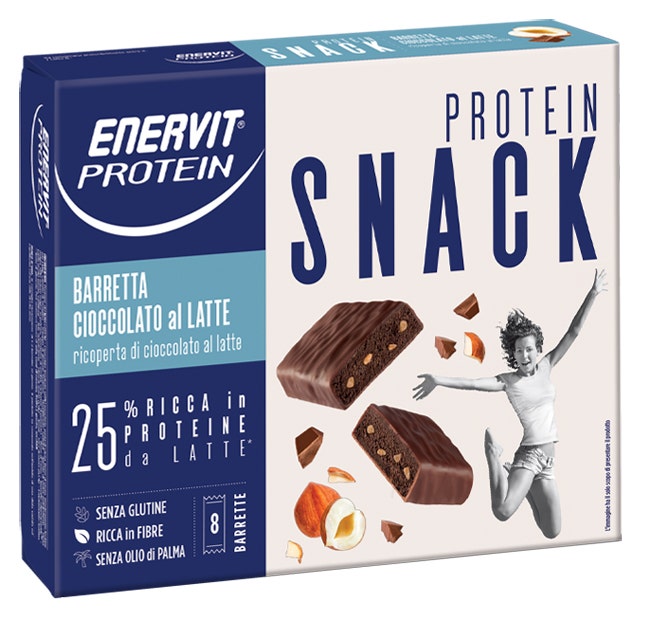 Enervit Protein Snack 8 Barrette Cioccolato Latte-2