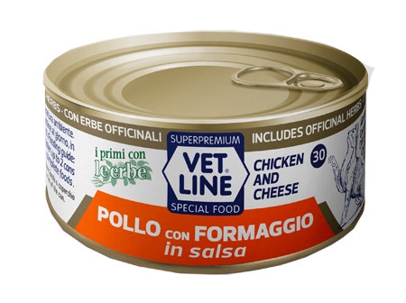 Vet Line Per Gatto Pollo Con Formaggio In Salsa 70g-2