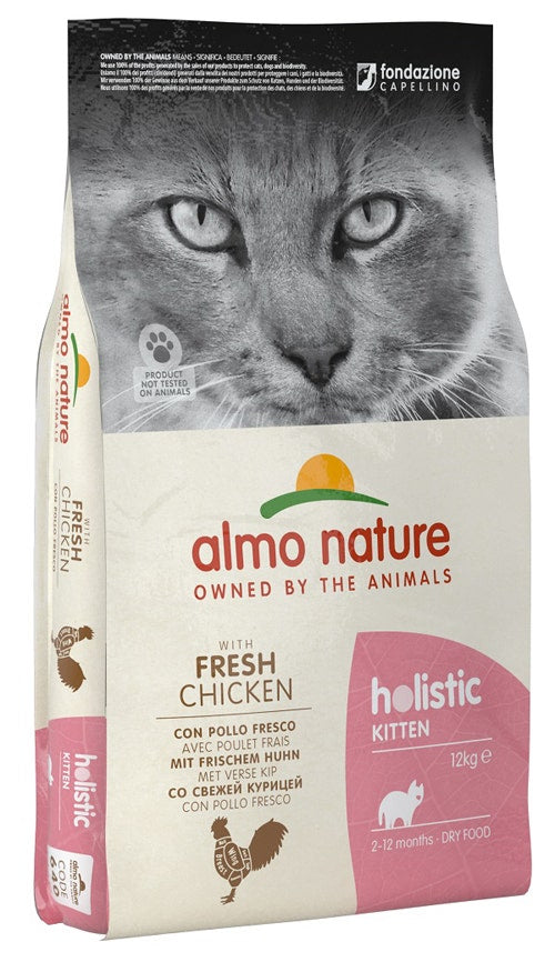 Almo Nature Holistic Kitten Pollo Fresco E Riso Cibo Secco Per Gattini Sacco 12kg-2