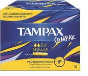 Tampax Compak Regular 16 Assorbenti Interni Flussi Da Leggeri a Medi-2