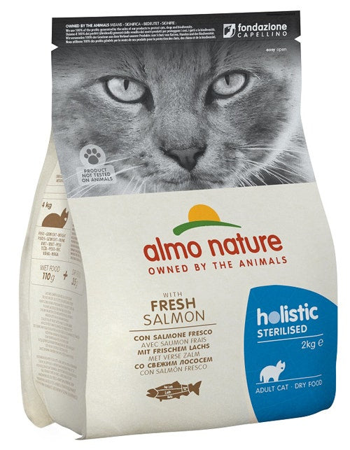 Almo Nature Sterilised Cibo Secco Con Salmone E Riso Per Gatti Adulti Sacco 2kg-3
