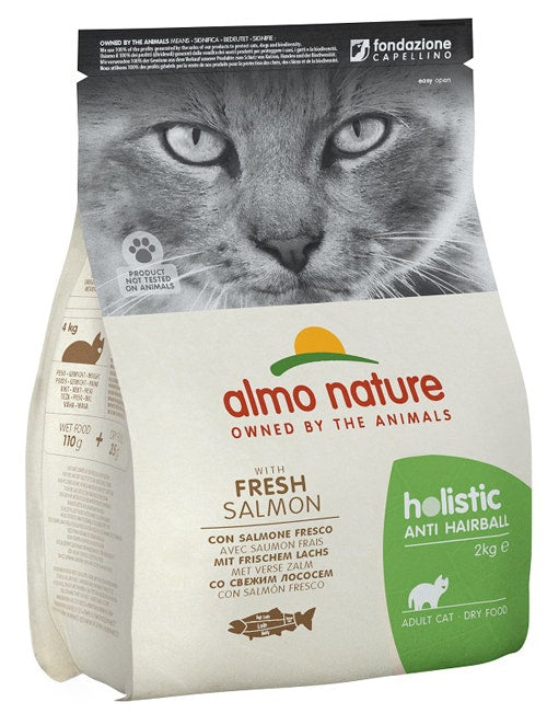 Almo Nature Anti Hairball Cibo Secco Con Salmone Per Gatti Adulti Sacco 2kg-2