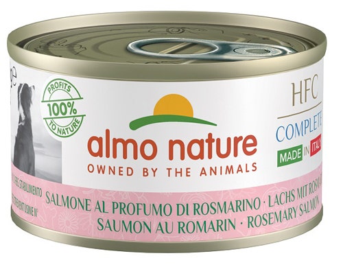 Almo Nature HFC Dog Complete Cibo Umido Salmone Al Profumo Di Rosmarino Per Cani Adulti Lattina 95g-2