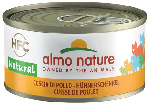 Almo Nature HFC Natural Cibo Umido Coscia Di Pollo Per Gatti Adulti Lattina 70g-1