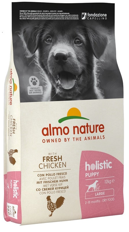 Almo Nature Holistic Puppy Crocchette Pollo Cani Cuccioli Taglia Grande Sacco 12kg-1