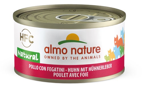 Almo Nature HFC Natural Umido Pollo Con Fegatini Per Gatti Adulti Lattina 70g-1