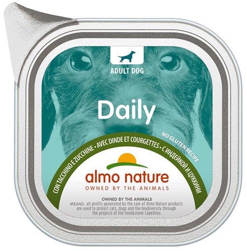 Almo Nature Daily Menu Cibo Umido Tacchino E Zucchine Cani Adulti Vaschetta 100g-2