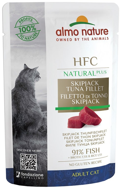 Almo Nature HFC Natural Plus Tonno Cibo Umido Per Gatti Adulti Busta 55g-2