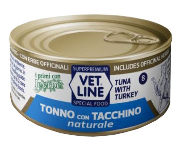 Vet Line Gatto Tonno E Tacchino Lattina 70gr-2