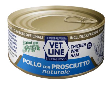 Vet Line Per Gatto Pollo Naturale + Prosciutto 70gr-2