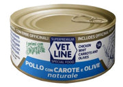Vet Line Per Gatto Pollo Con Carote E Olive Al Naturale 70g-2