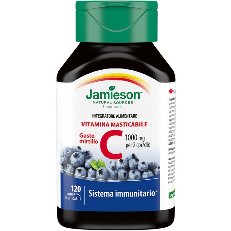 Jamieson Vitamina C 1000 Mirtillo 120 Compresse Masticabili  - 2