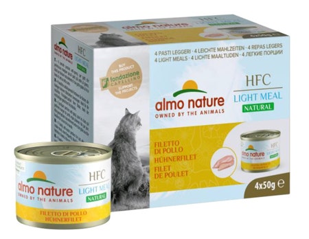 Almo Nature Natural Light Meal Cibo Umido Filetto Di Pollo Per Gatti Adulti 4x50g-2