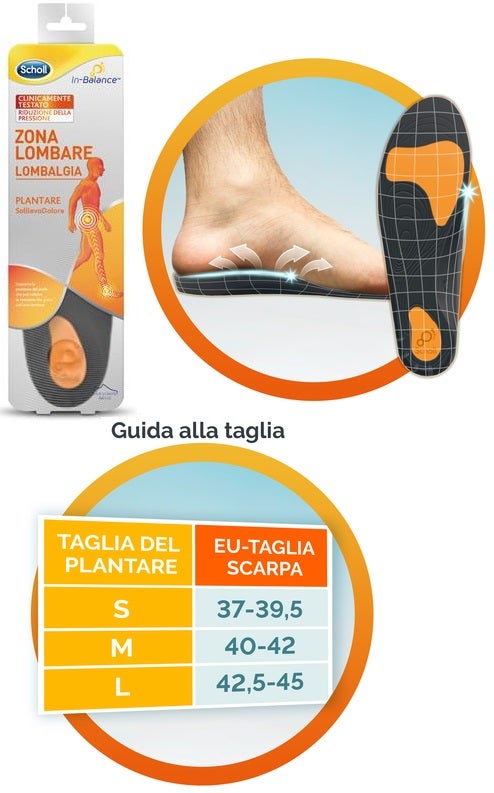 Dr Scholl Zona Lombare Lombalgia Plantare Sollievo Dolore Taglia L-2