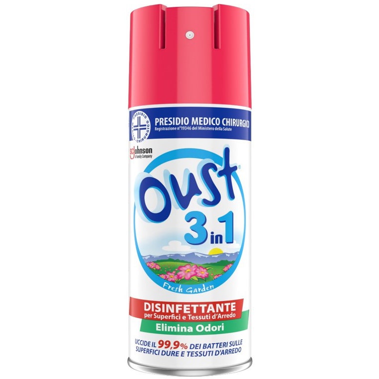 Oust 3 In 1 Fresh Garden Disinfettante Superfici/Tessuti D'Arredo 400ml  - 2