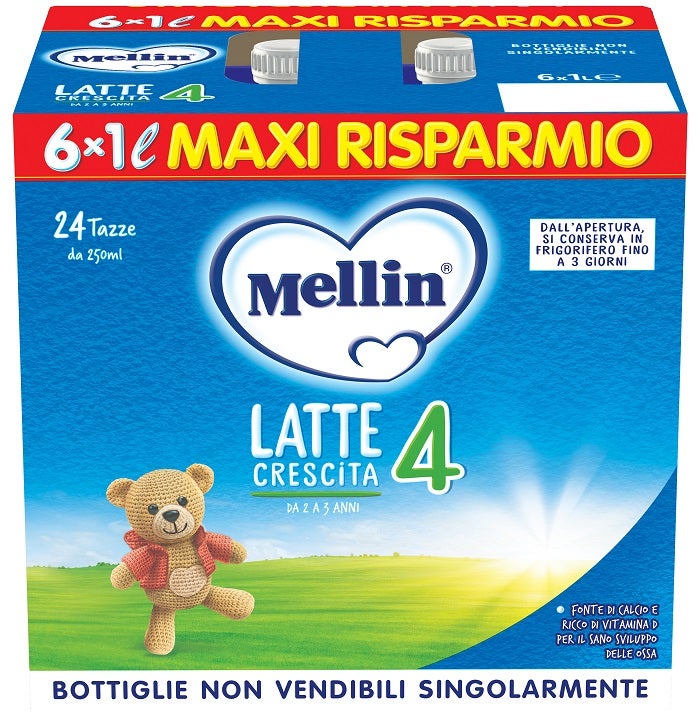 Mellin 4 Latte Di Crescita Liquido 6x1000ml 24Mesi+-2