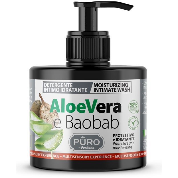 Forhans Puro Detergente Intimo Protettivo/Idratante Aloe Vera E Baobab 250ml  - 2
