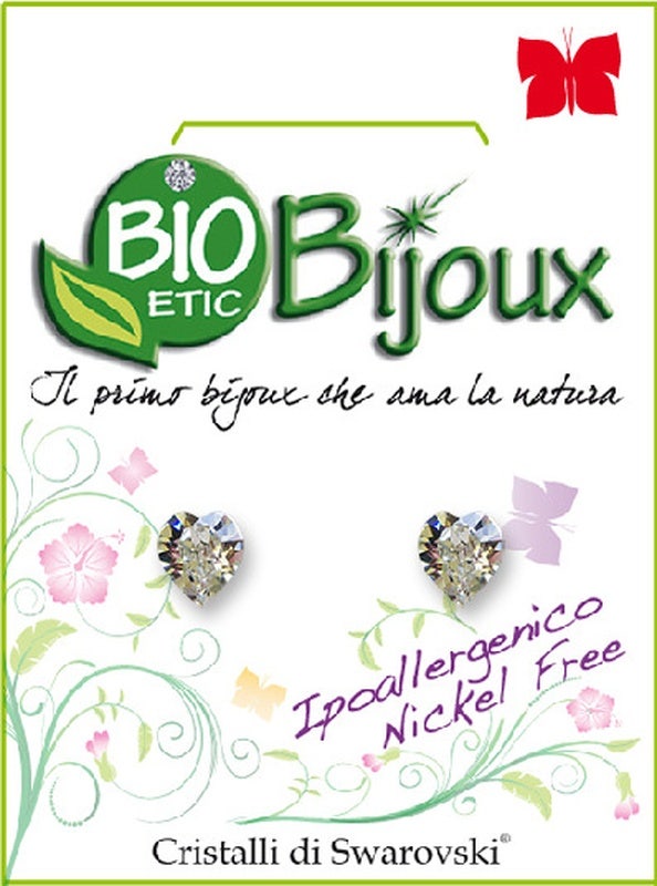 Bioetic Orecchino Cuore 5mm Crystal  - 1
