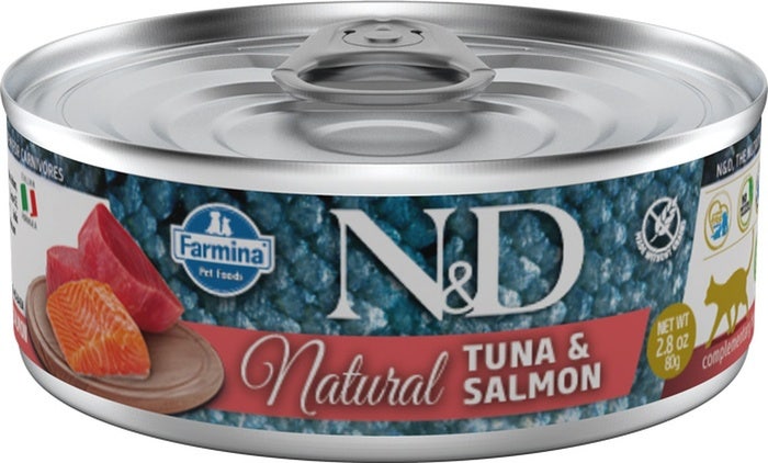 N&D CAT NATURAL TUNA&SALMON80G-2