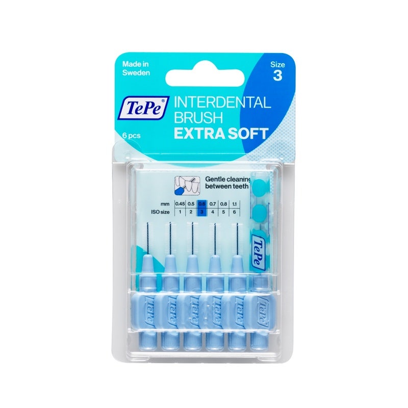 TePe Scovolino Extra Soft Blu Per Pulizia Interdentale Misura ISO 3 (filo 0,6 mm) 6 Pezzi-1
