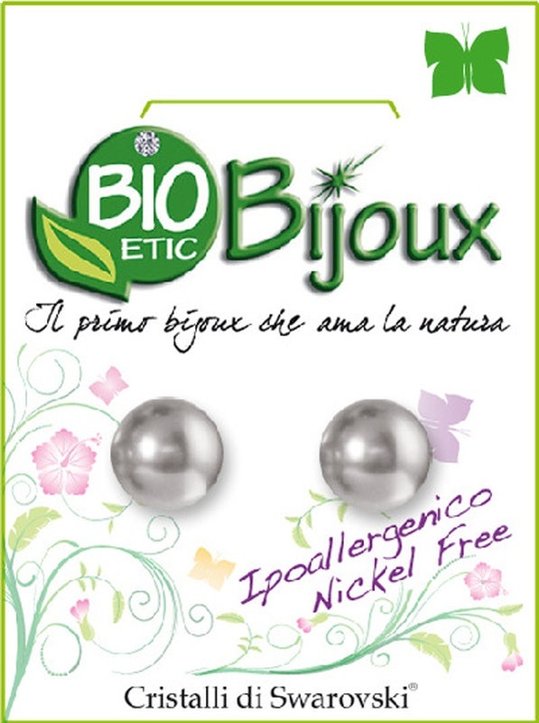 Biotec Bijoux Orecchino Perla Light Grey 8mm    - 1