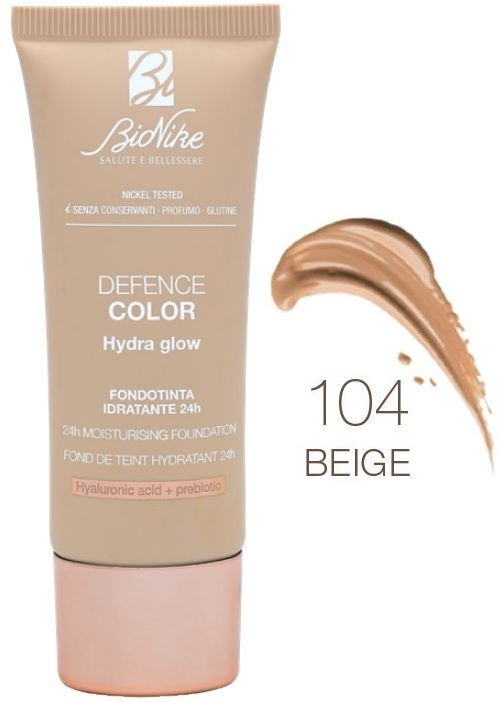 Bionike Defence Color Fondotinta Hydra Glow 104 Beige 30ml-2