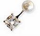 Biojoux Orecchini Pearl With Zircon Dangle 6/6mm-1