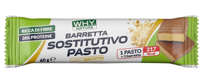 Whynature Barretta Sostitutivo Pasto Gusto Biscotto 60g-2