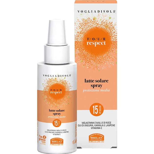Helan Voglia Di Sole Four Respect Latte Solare Spray SPF15 Viso/Corpo 100ml - 2