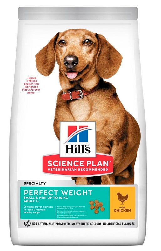Hill's Science Plan Perfect Weight Small & Mini Adult Con Pollo Cibo Secco Per Cani 1,5kg-2
