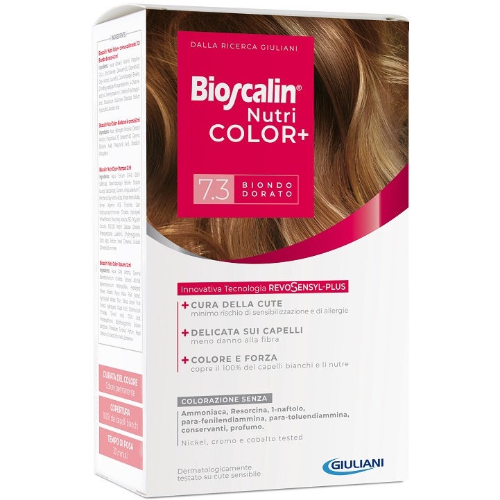 Bioscalin Nutricolor Plus Colorazione Capelli Permanente 7,3 Biondo Dorato  - 2