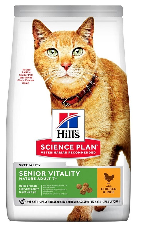 Hill's Science Plan Senior Vitality Adult 7+ Crocchette Per Gatti Con Pollo E Riso 1,5Kg-8