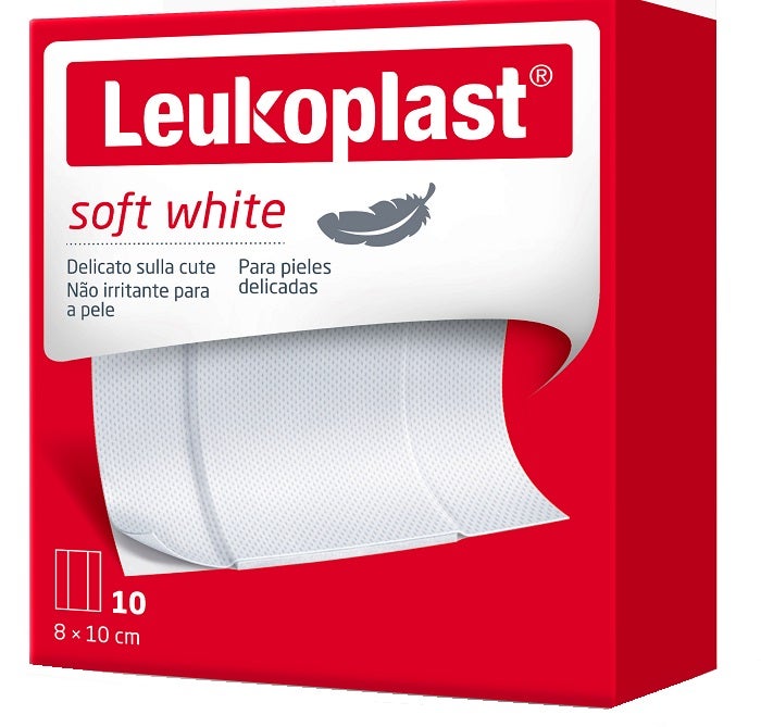Leukoplast Soft White 1mx8cm 10 Pezzi-2