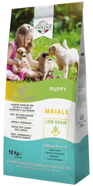 Marpet Aequilibriavet Low Grain Maiale Cibo Secco Per Cani Cuccioli Sacco 12 Kg-2