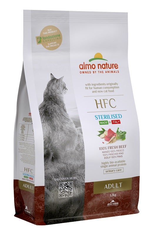 Almo Nature HFC Cibo Secco Manzo Per Gatti Adulti Sterilizzati Sacco 1,2kg-2