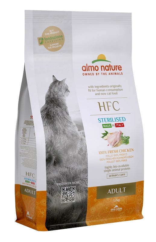 Almo Nature HFC Cibo Secco Pollo Per Gatti Adulti Sterilizzati Sacco 1,2kg-2