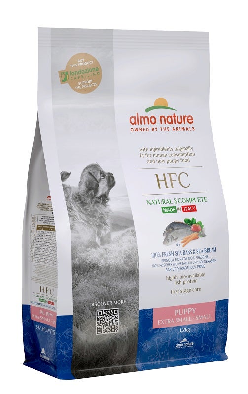 Almo Nature HFC Puppy Spigola E Orata Cani Cuccioli Taglia Mini E Piccola Sacco 1,2kg-2