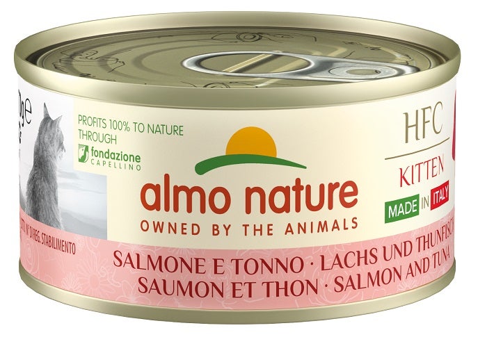 Almo Nature HFC Kitten Cibo Umido Con Salmone/Tonno Per Gattini Adulti 70g-1