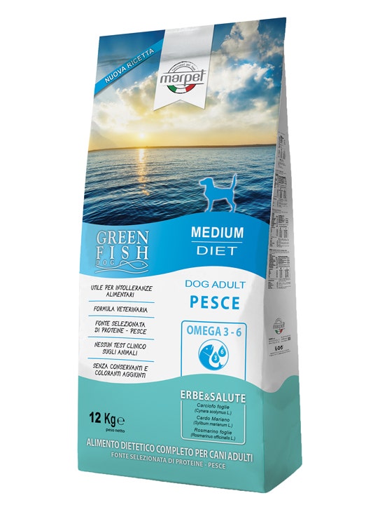 Marpet Greenfish Pesce Cibo Secco Per Cani Adulti Taglia Medium Sacco 12Kg-2