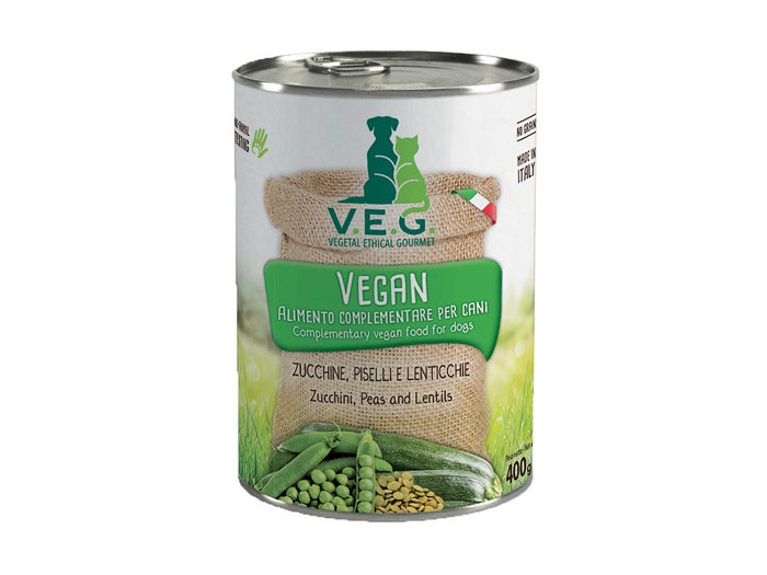 Marpet Vegan Dog Zucchine/Piselli/Lenticchie Cibo Umido Per Cani Adulti Scatoletta 400g-2