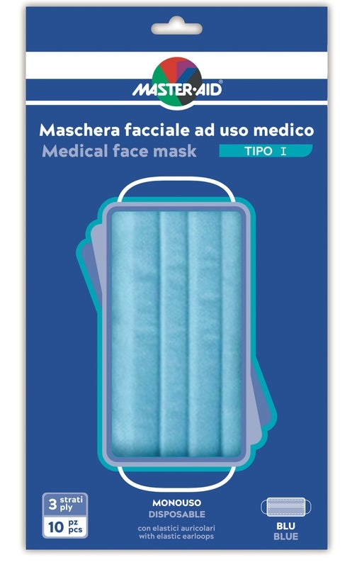 Master-Aid Mascherina Chirurgica Tipo I Monouso 10 Pezzi -2