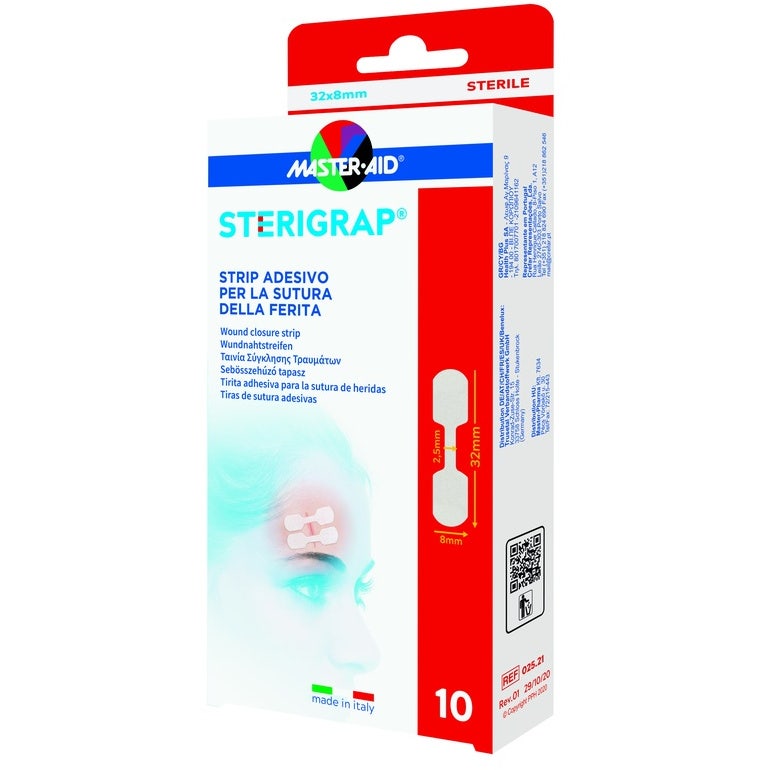 Master-Aid Sterirap Strip Adesivo Sutura Ferite 32x8mm 10 Pezzi  - 2