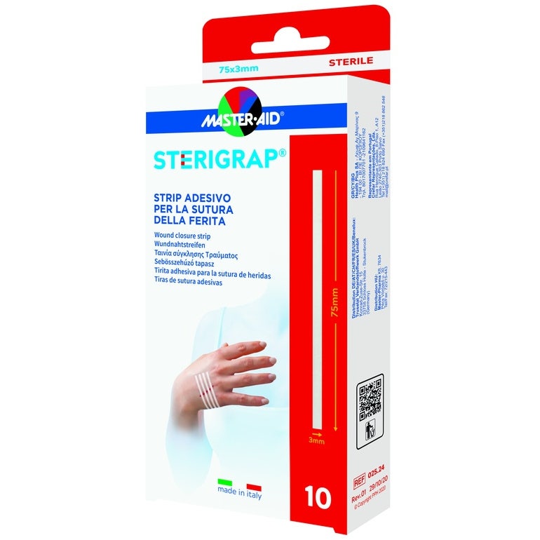 Master Aid Sterigrap Strip Adesivo Satura Ferite 75x3mm 10 Pezzi  - 2