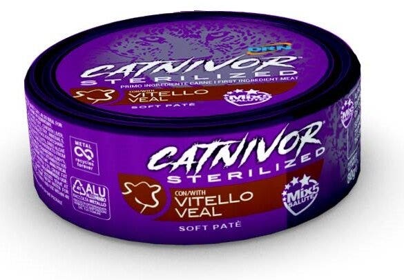 Catnivor Sterilized Vitello Cibo Umido Per Gatti Sterilizzati 80g-1